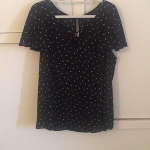 Graphic black chiffon blouse - Torrid